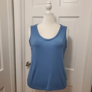 Talbots Blue Knit Sleeveless Top Size XL, Business Casual, Classic, Layering